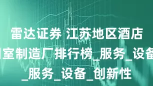 雷达证券 江苏地区酒店西餐实训室制造厂排行榜_服务_设备_创新性